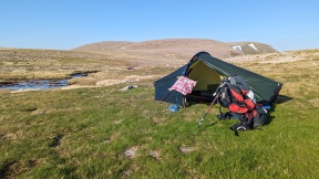 My highest ever camping pitch in the UK at 1245 m (4085 feet)