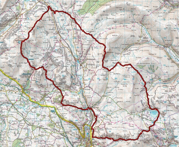 Route Map - alt. three peaks - Nov 23