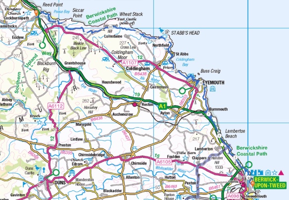 Berwickshire Coast Path Overview Map